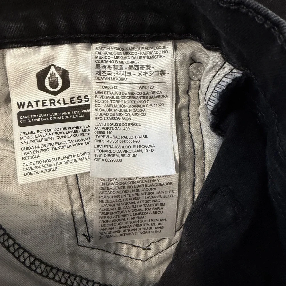 Levis 514 Straight Fit Mens‎ Jeans Size 36x30 Black
